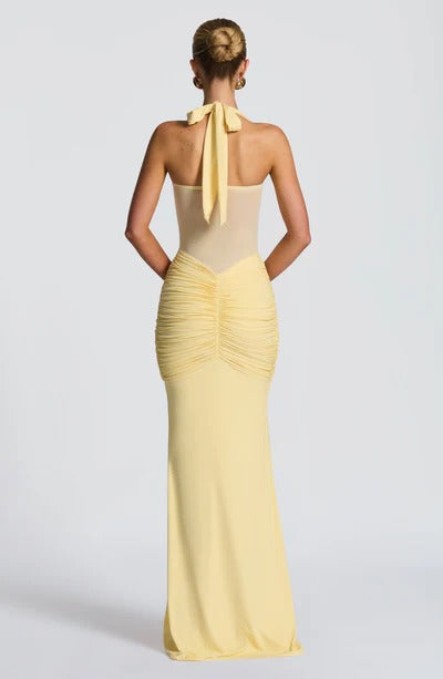 Vestido Longo Com Amarração Frontal Vixen