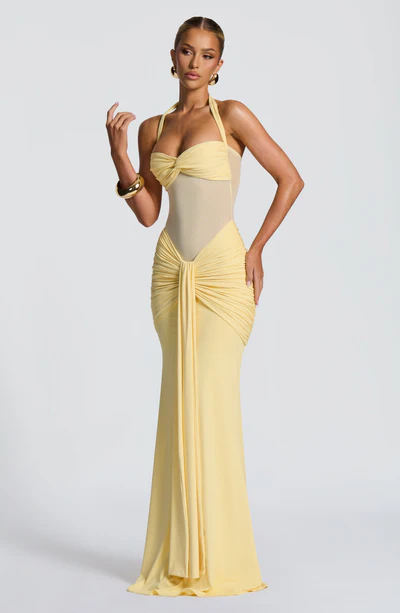 Vestido Longo Com Amarração Frontal Vixen