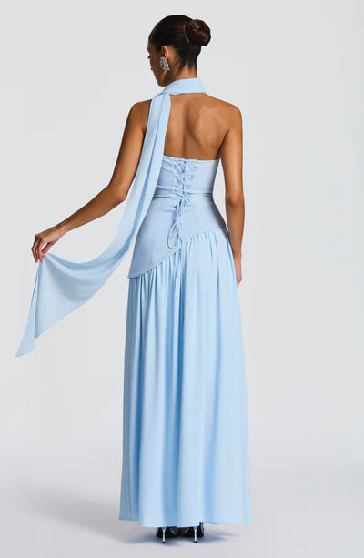 Vestido Longo Sem Alças Elegante Mya