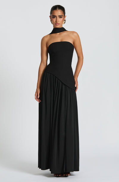 Vestido Longo Sem Alças Elegante Mya
