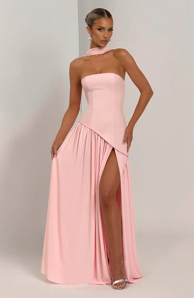 Vestido Longo Sem Alças Elegante Mya