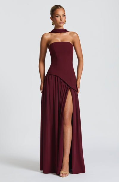 Vestido Longo Sem Alças Elegante Mya