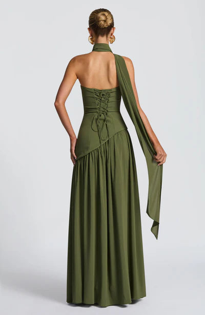 Vestido Longo Sem Alças Elegante Mya