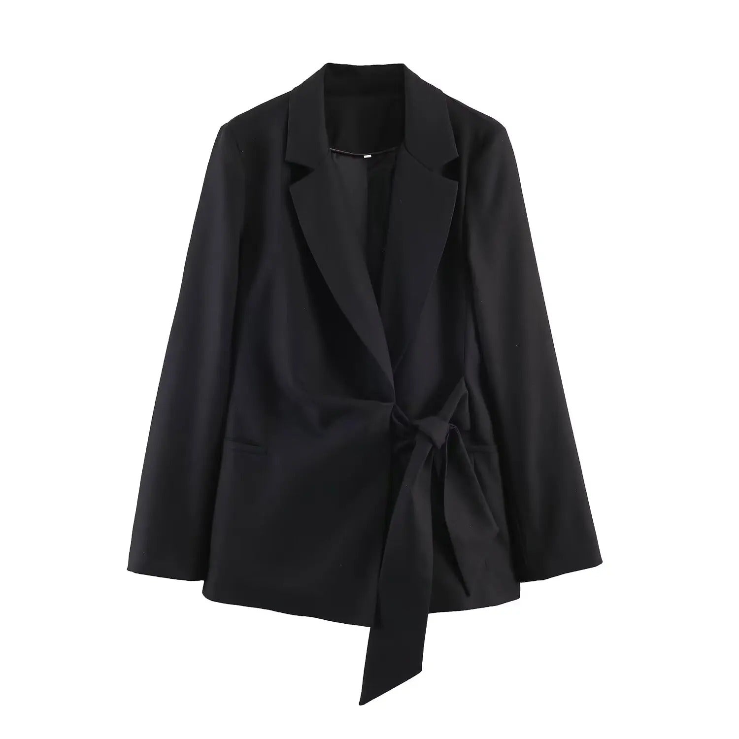 Conjunto Linho Alfaiataria Blazer Transpassado e Calça Pantalona Valentina
